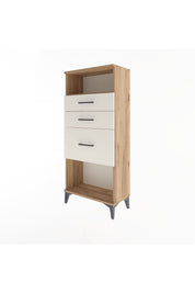 Arges Dolap Tek Raflı 3 Çekmeceli 60x30x134 Çam-Aytaşı
