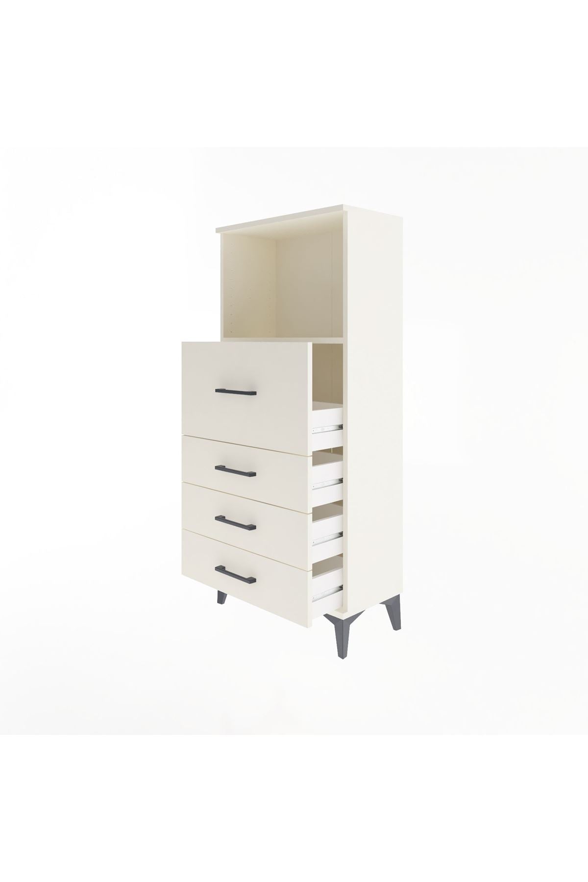 Arges Dolap Tek Raflı 4 Çekmeceli 60x30x134 Aytaşı-Aytaşı