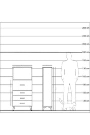 Arges Dolap Tek Raflı 4 Çekmeceli 60x30x134 Aytaşı-Aytaşı