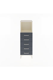 Arges Dolap Tek Raflı 5 Çekmeceli 44x30x134 Aytaşı-Antrasit