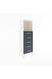 Arges Dolap Tek Raflı 5 Çekmeceli 44x30x134 Aytaşı-Antrasit