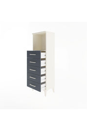 Arges Dolap Tek Raflı 5 Çekmeceli 44x30x134 Aytaşı-Antrasit