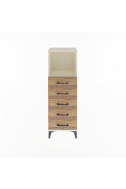 Arges Dolap Tek Raflı 5 Çekmeceli 44x30x134 Aytaşı-Çam