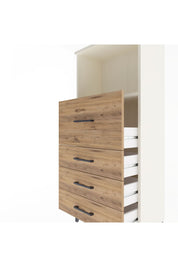 Arges Dolap Tek Raflı 4 Çekmeceli 60x30x134 Aytaşı-Çam