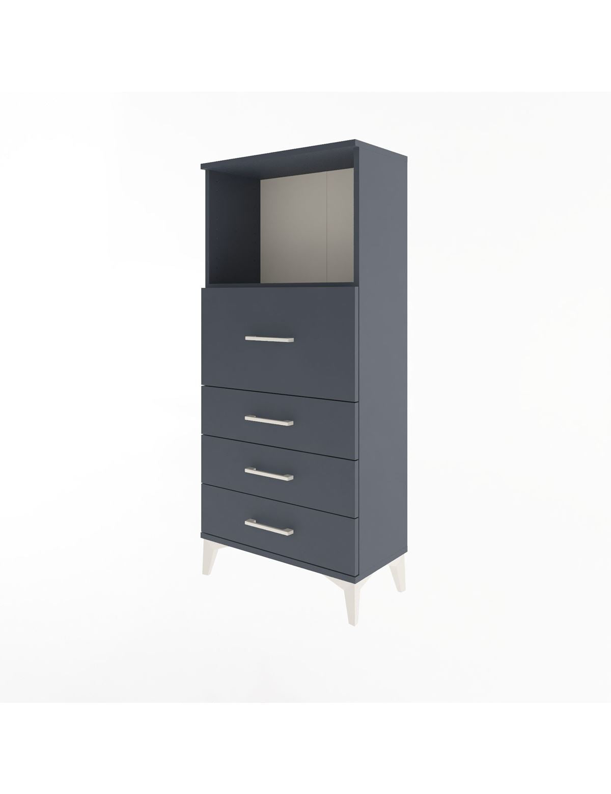 Arges Dolap Tek Raflı 4 Çekmeceli 60x30x134 - S17M016V5A