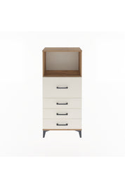 Arges Dolap Tek Raflı 4 Çekmeceli 60x30x134 Çam-Aytaşı