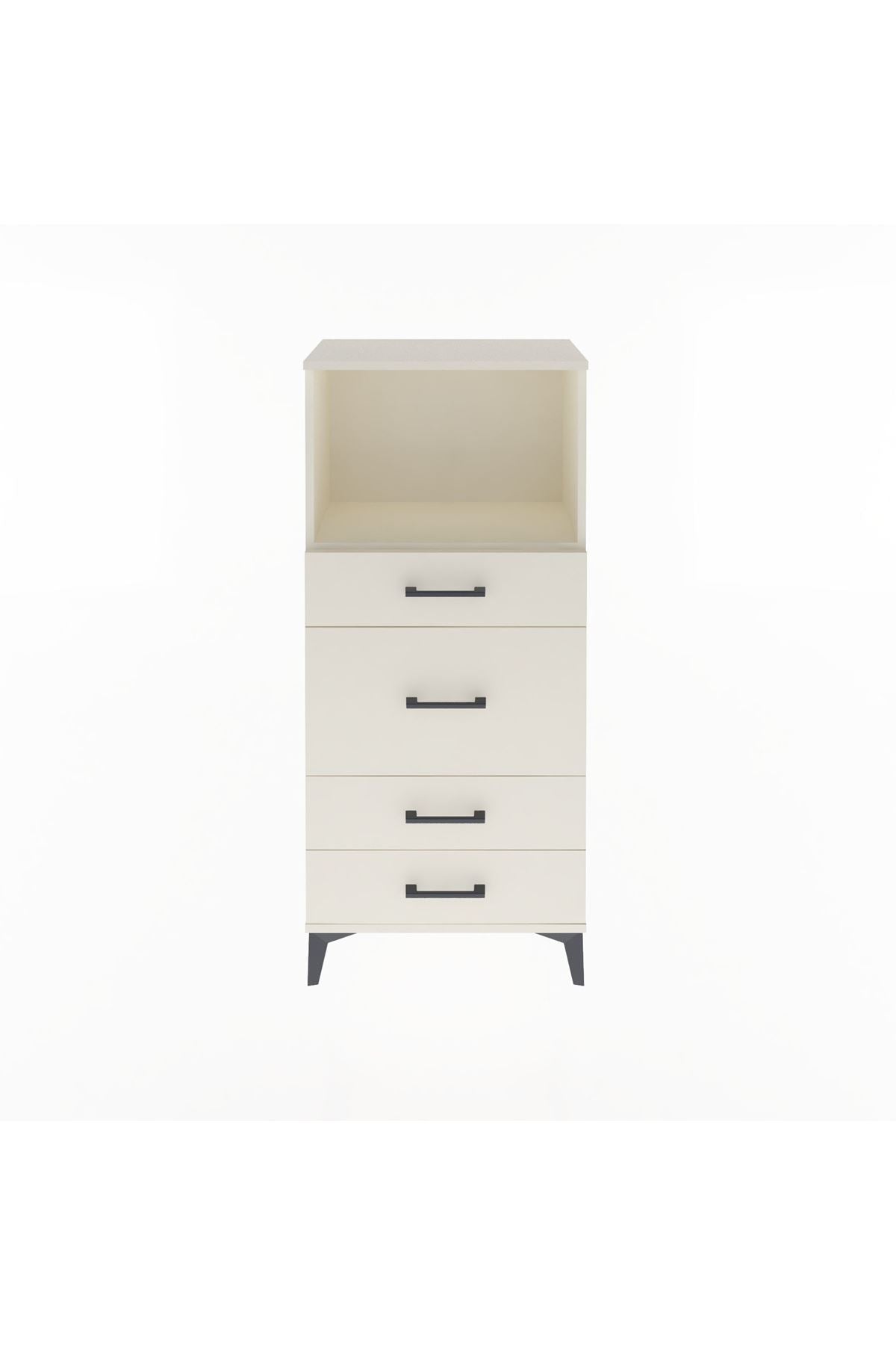 Arges Dolap Tek Raflı 4 Çekmeceli 60x30x134 Aytaşı-Aytaşı