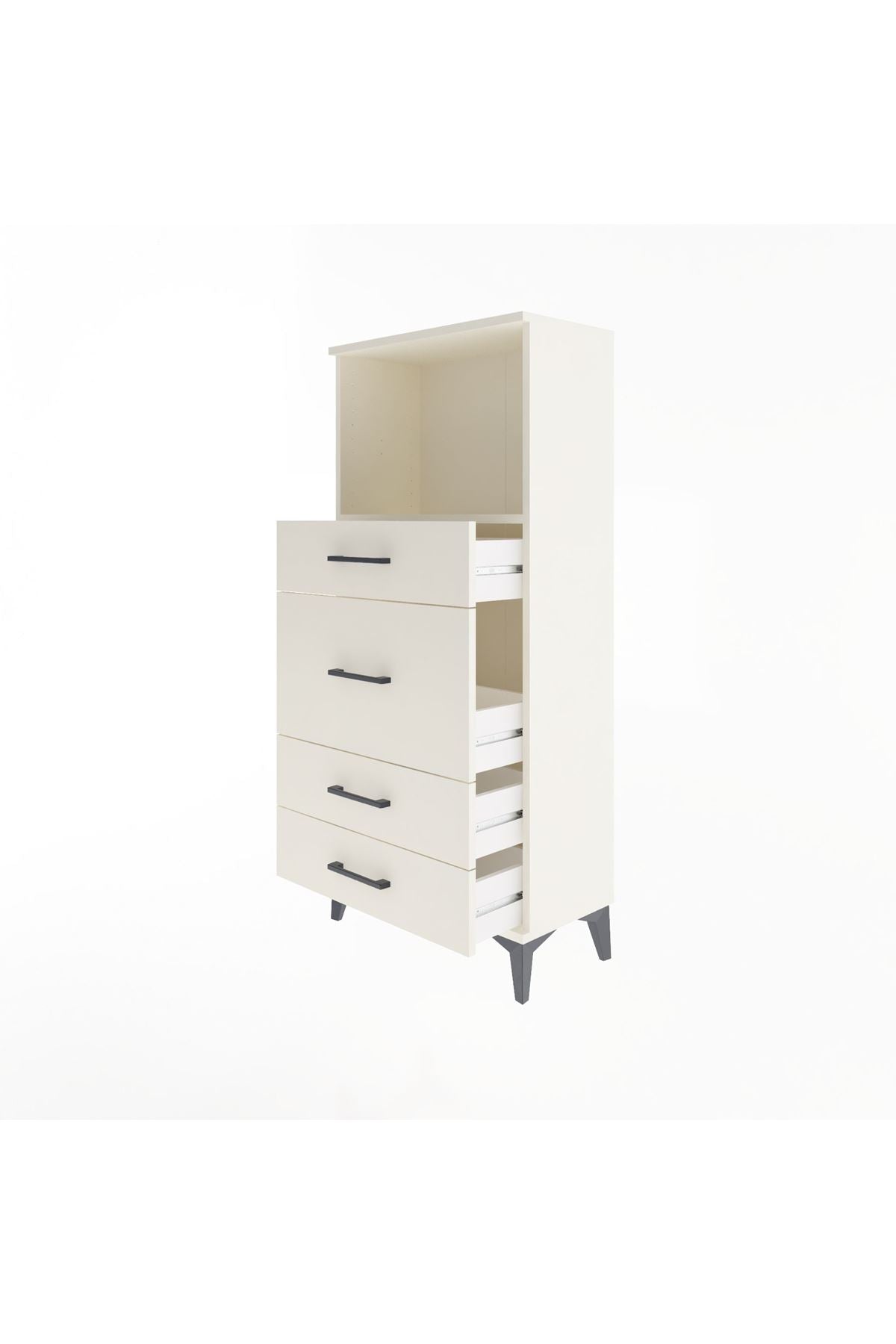 Arges Dolap Tek Raflı 4 Çekmeceli 60x30x134 Aytaşı-Aytaşı