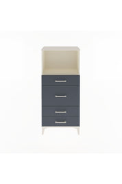 Arges Dolap Tek Raflı 4 Çekmeceli 60x30x134 Aytaşı-Antrasit