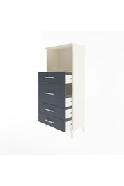 Arges Dolap Tek Raflı 4 Çekmeceli 60x30x134 Aytaşı-Antrasit