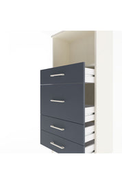 Arges Dolap Tek Raflı 4 Çekmeceli 60x30x134 Aytaşı-Antrasit