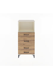 Arges Dolap Tek Raflı 4 Çekmeceli 60x30x134 Aytaşı-Çam