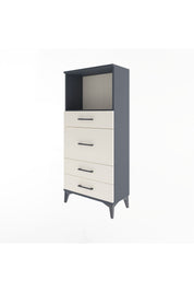 Arges Dolap Tek Raflı 4 Çekmeceli 60x30x134 Antrasit-Aytaşı