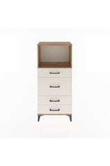 Arges Dolap Tek Raflı 4 Çekmeceli 60x30x134