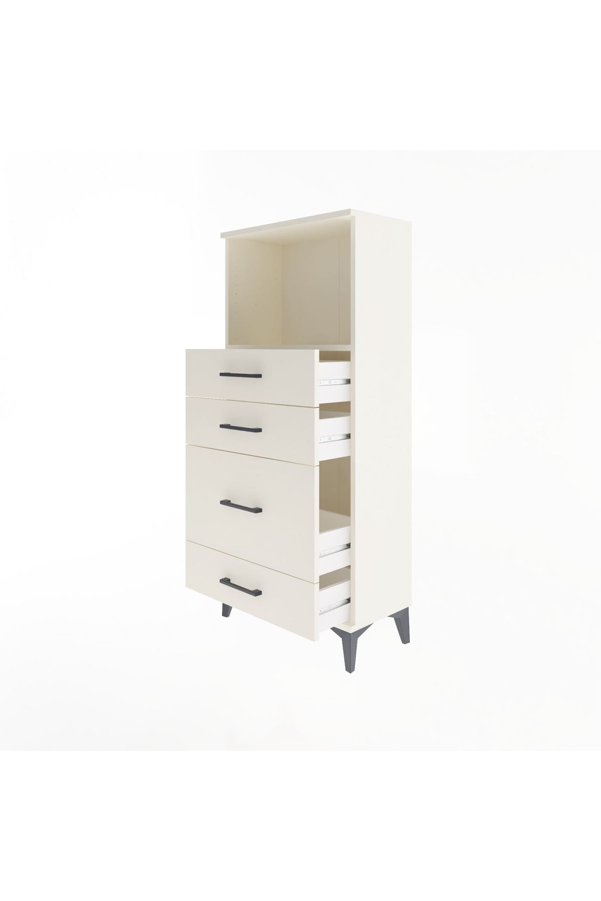 Arges Dolap Tek Raflı 4 Çekmeceli 60x30x134 Aytaşı-Aytaşı