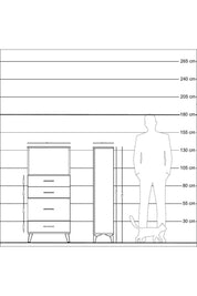 Arges Dolap Tek Raflı 4 Çekmeceli 60x30x134 Aytaşı-Aytaşı
