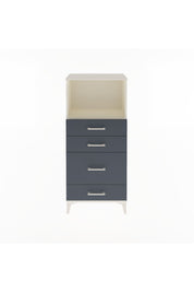 Arges Dolap Tek Raflı 4 Çekmeceli 60x30x134 Aytaşı-Antrasit