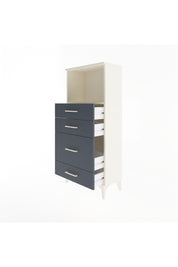 Arges Dolap Tek Raflı 4 Çekmeceli 60x30x134 Aytaşı-Antrasit