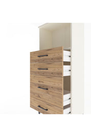 Arges Dolap Tek Raflı 4 Çekmeceli 60x30x134 Aytaşı-Çam