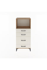 Arges Dolap Tek Raflı 4 Çekmeceli 60x30x134