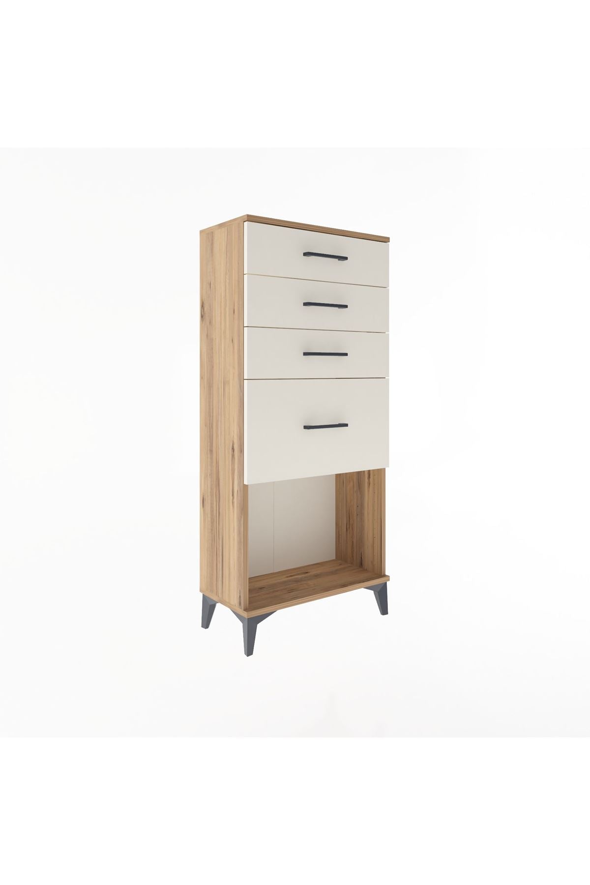 Arges Dolap 4 Çekmeceli 60x30x134 Çam-Aytaşı