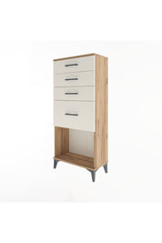 Arges Dolap 4 Çekmeceli 60x30x134 Çam-Aytaşı