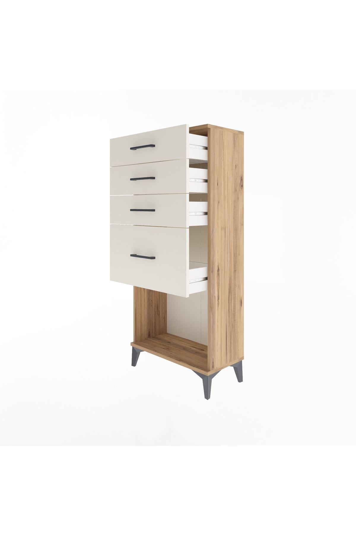 Arges Dolap 4 Çekmeceli 60x30x134 Çam-Aytaşı