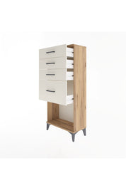 Arges Dolap 4 Çekmeceli 60x30x134 Çam-Aytaşı