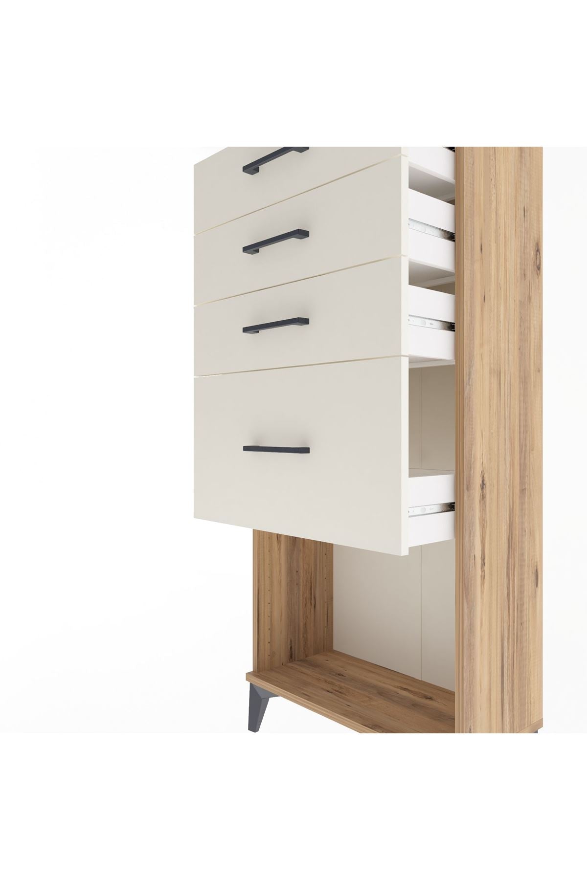 Arges Dolap 4 Çekmeceli 60x30x134 Çam-Aytaşı