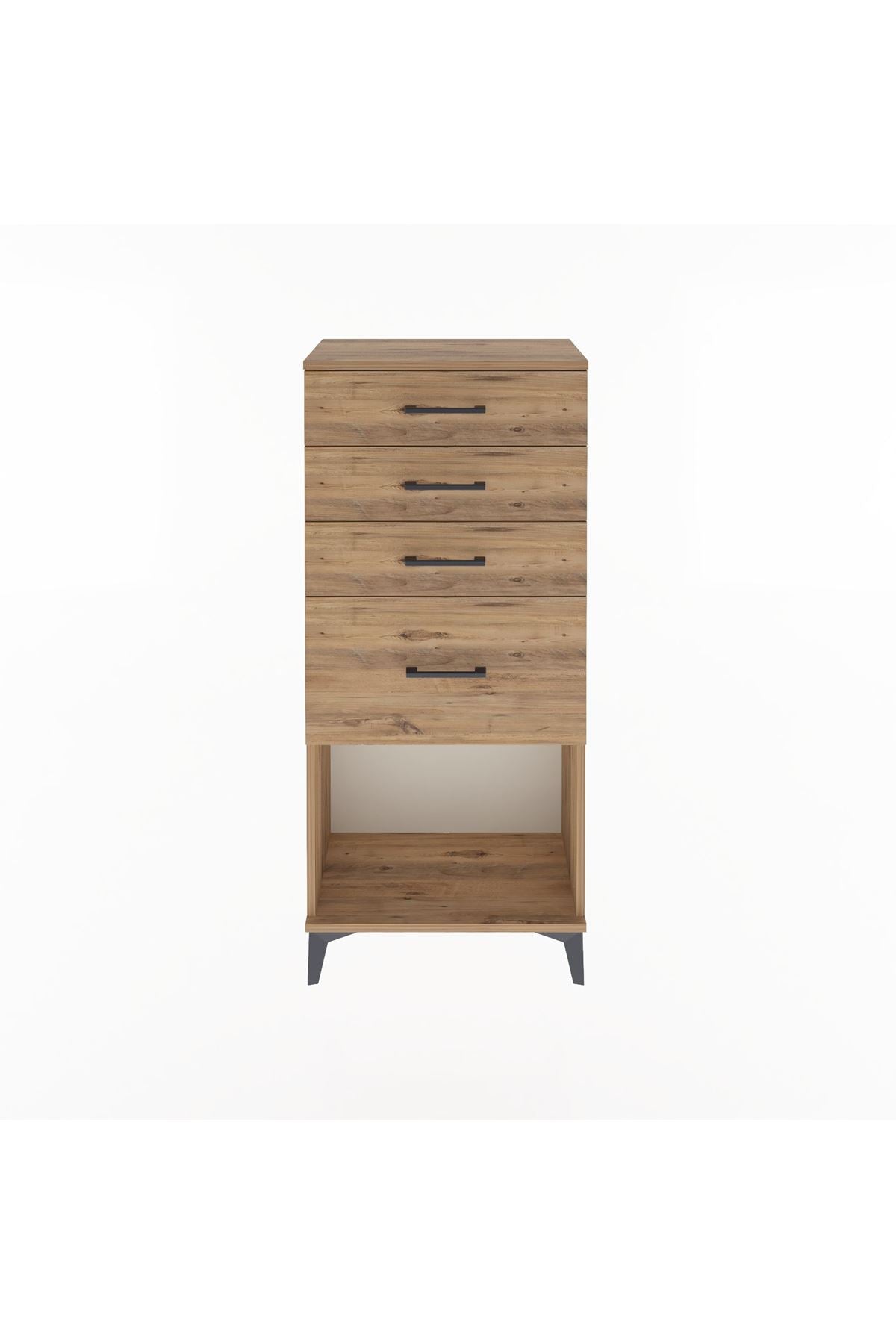 Arges Dolap 4 Çekmeceli 60x30x134 Çam-Çam