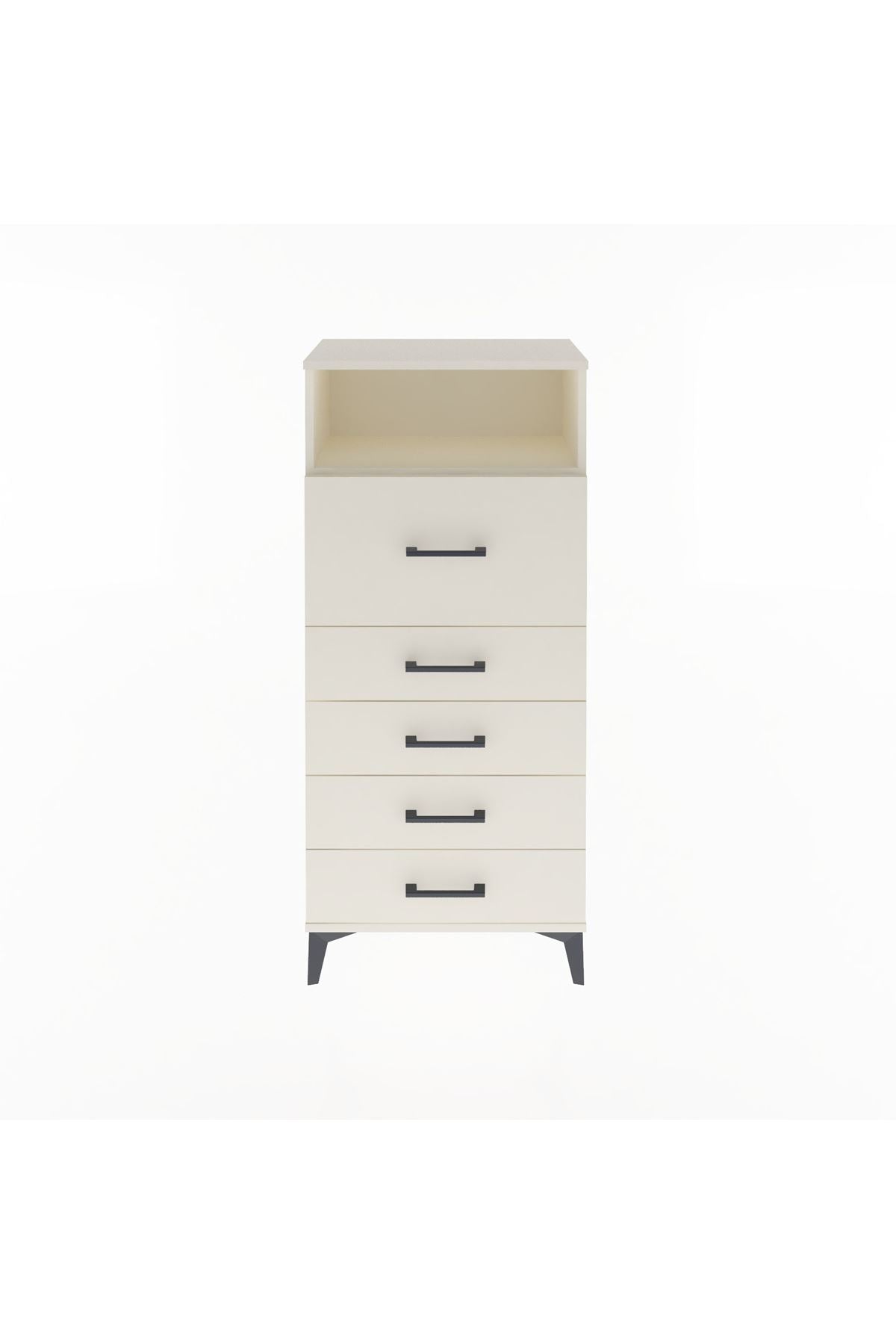 Arges Dolap Tek Raflı 5 Çekmeceli 60x30x134 Aytaşı-Aytaşı