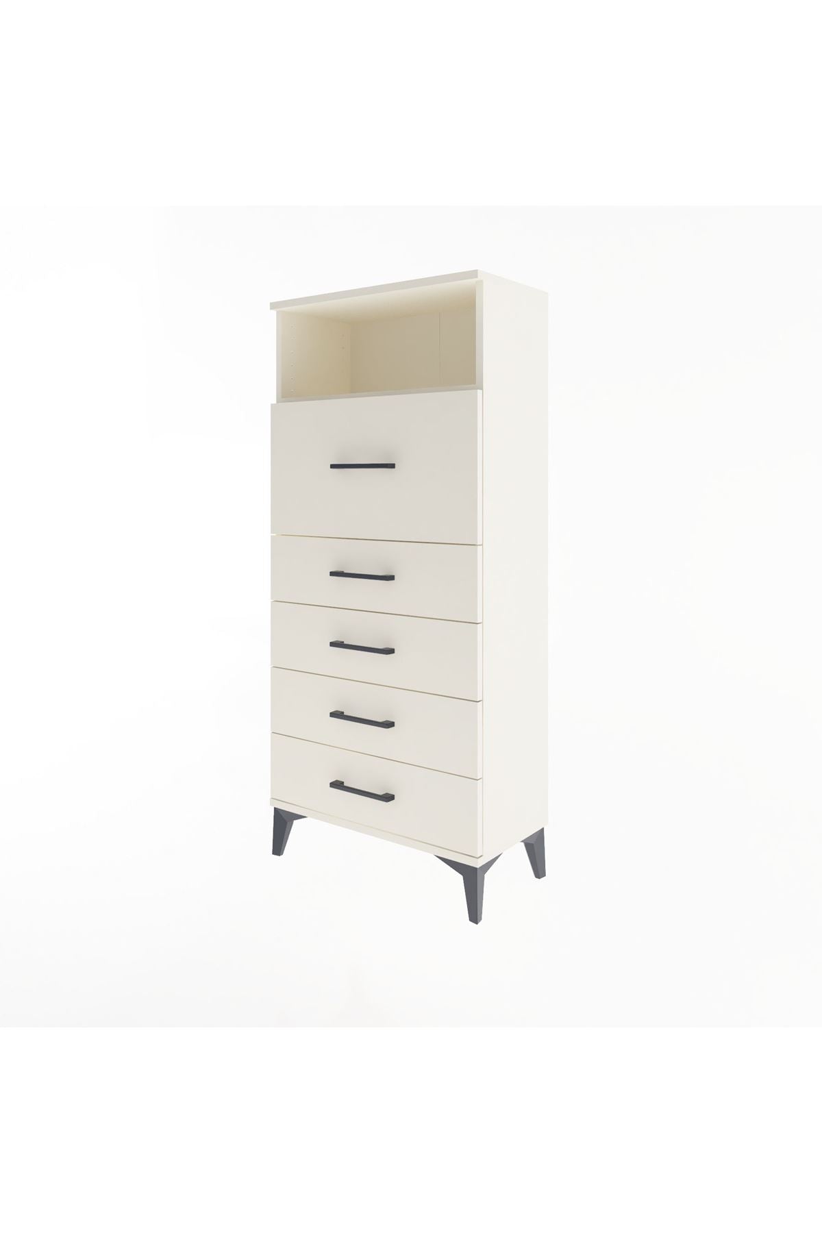 Arges Dolap Tek Raflı 5 Çekmeceli 60x30x134 Aytaşı-Aytaşı