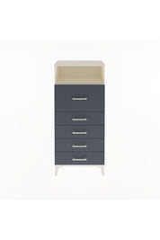 Arges Dolap Tek Raflı 5 Çekmeceli 60x30x134 Aytaşı-Antrasit