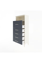 Arges Dolap Tek Raflı 5 Çekmeceli 60x30x134 Aytaşı-Antrasit