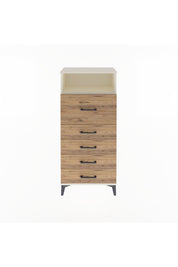 Arges Dolap Tek Raflı 5 Çekmeceli 60x30x134 Aytaşı-Çam