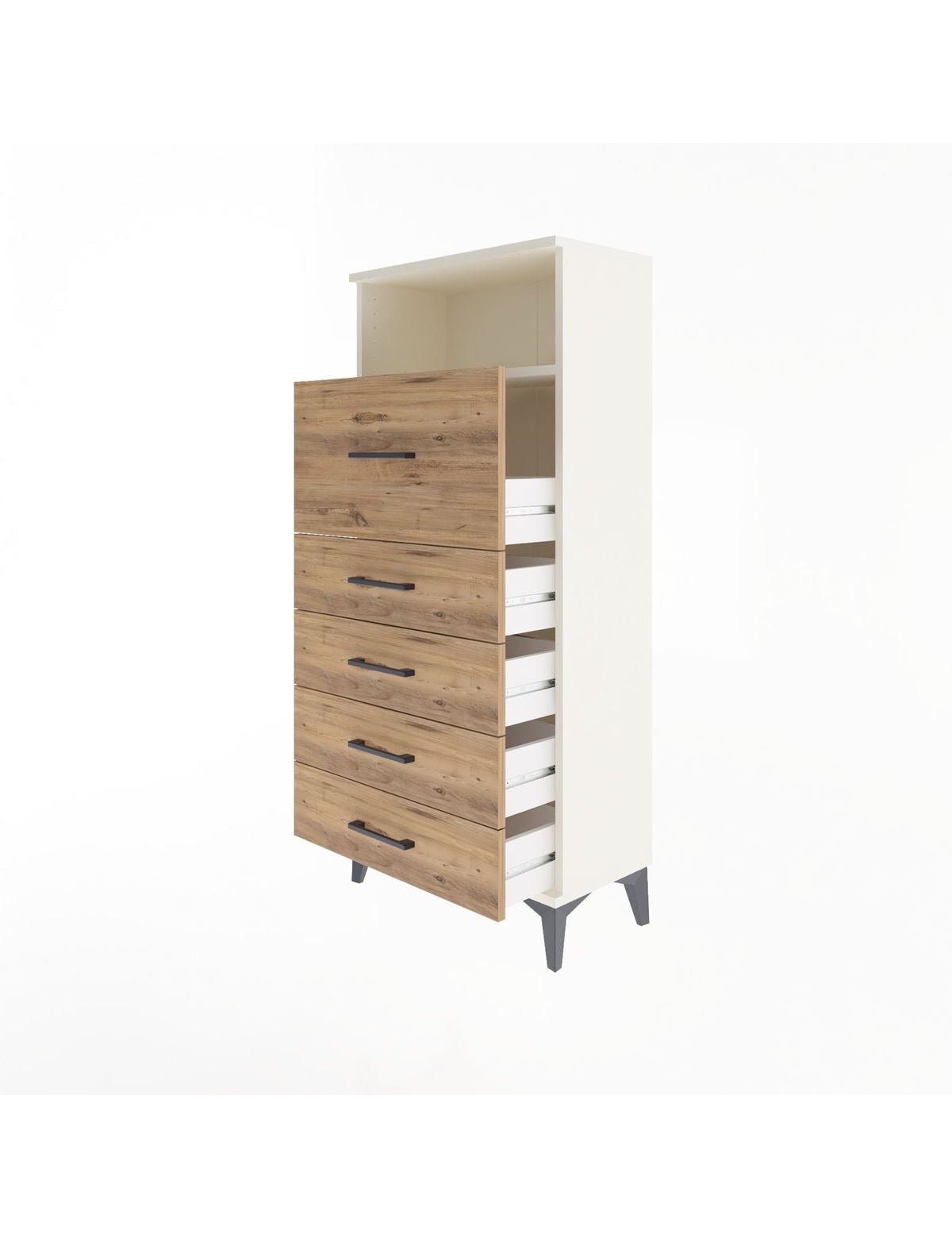 Arges Dolap Tek Raflı 5 Çekmeceli 60x30x134 - S17M020V3A
