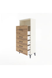 Arges Dolap Tek Raflı 5 Çekmeceli 60x30x134 Aytaşı-Çam
