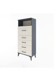 Arges Dolap Tek Raflı 5 Çekmeceli 60x30x134 Antrasit-Aytaşı