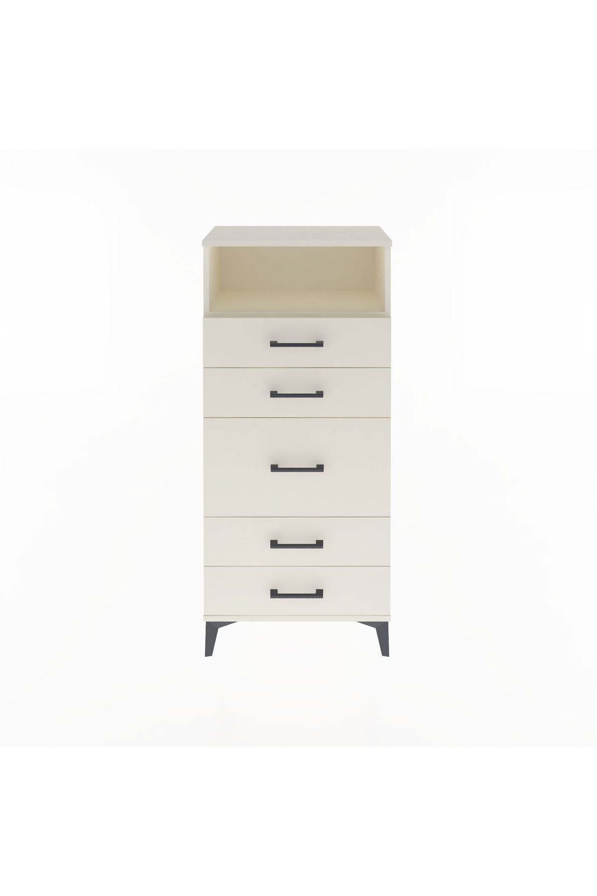 Arges Dolap Tek Raflı 5 Çekmeceli 60x30x134 Aytaşı-Aytaşı