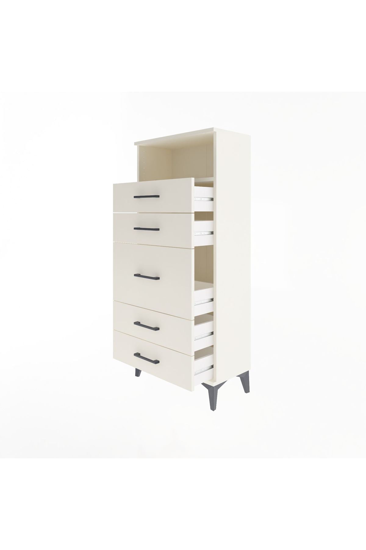 Arges Dolap Tek Raflı 5 Çekmeceli 60x30x134 Aytaşı-Aytaşı