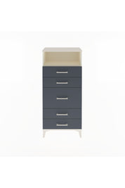 Arges Dolap Tek Raflı 5 Çekmeceli 60x30x134 Aytaşı-Antrasit