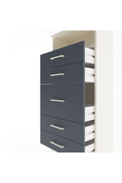 Arges Dolap Tek Raflı 5 Çekmeceli 60x30x134 Aytaşı-Antrasit