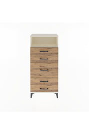 Arges Dolap Tek Raflı 5 Çekmeceli 60x30x134 Aytaşı-Çam