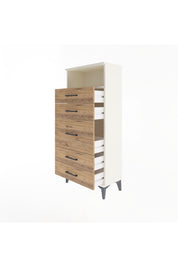 Arges Dolap Tek Raflı 5 Çekmeceli 60x30x134 Aytaşı-Çam