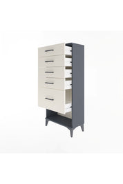 Arges Dolap 5 Çekmeceli 60x30x134 Antrasit-Aytaşı