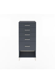 Arges Dolap 5 Çekmeceli 60x30x134 Antrasit-Antrasit