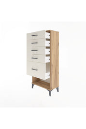 Arges Dolap 5 Çekmeceli 60x30x134 Çam-Aytaşı