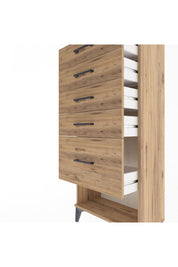 Arges Dolap 5 Çekmeceli 60x30x134 Çam-Çam