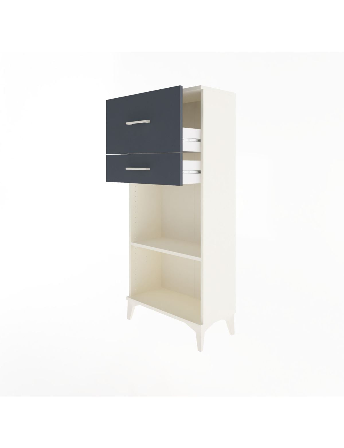 Arges Dolap Tek Raflı 2 Çekmeceli 60x30x134 - S17M023V2A