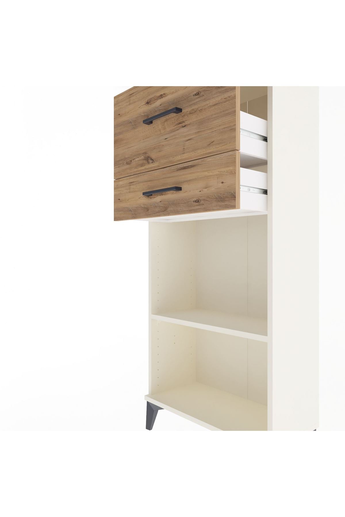 Arges Dolap Tek Raflı 2 Çekmeceli 60x30x134 Aytaşı-Çam